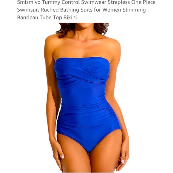 NWT-STUNNING ⭐️ BLUE SWIMSUIT 
Removable straps - Picture 1 of 5